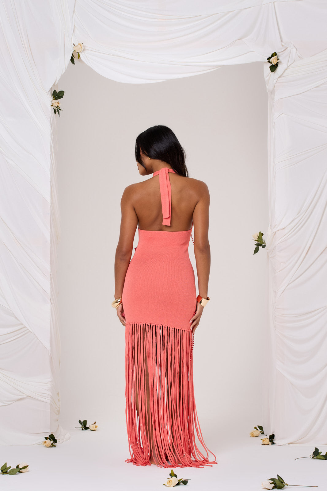 Fibi | Peachy Floral Maxi Dress