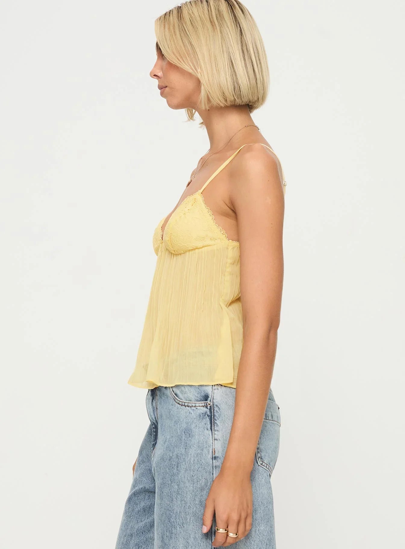 Dania | Lace Pleated Top