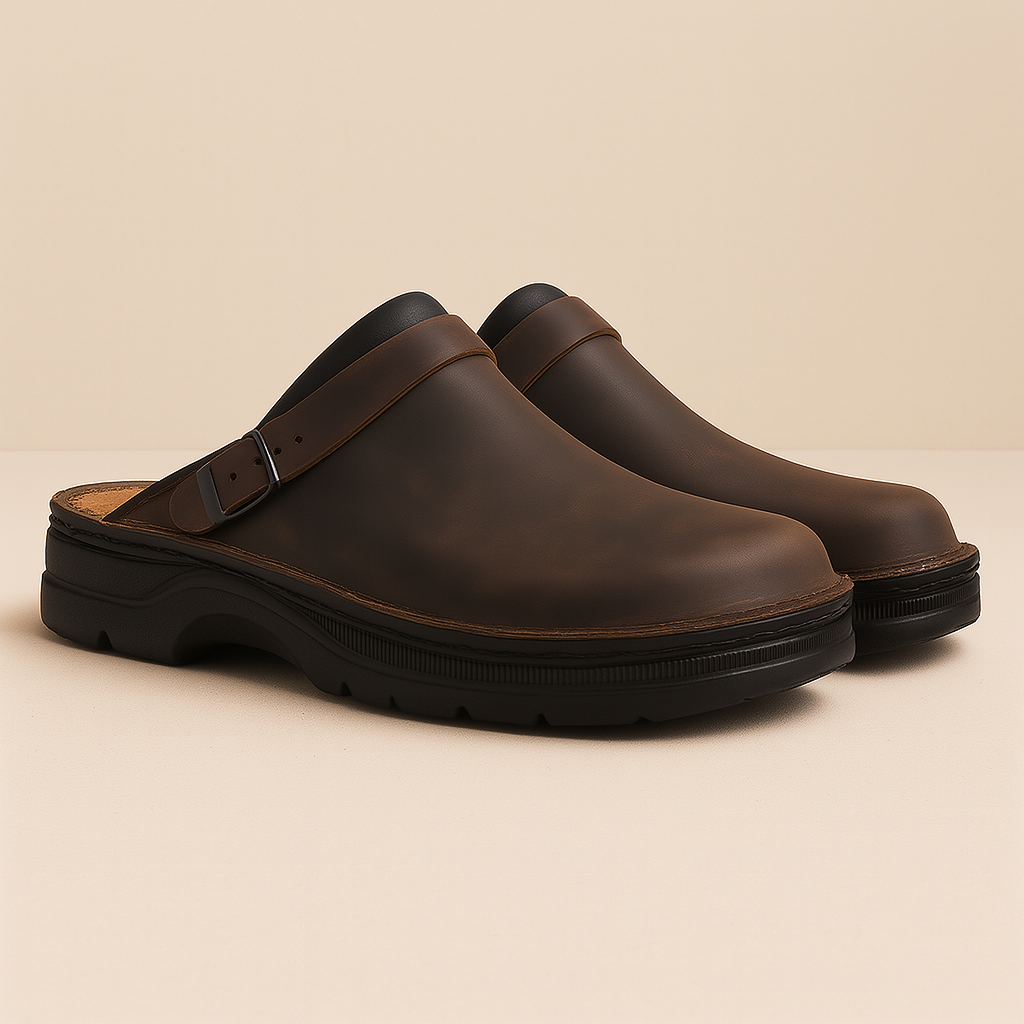 Alex – Men's Leather Slippers with Maximum Comfort