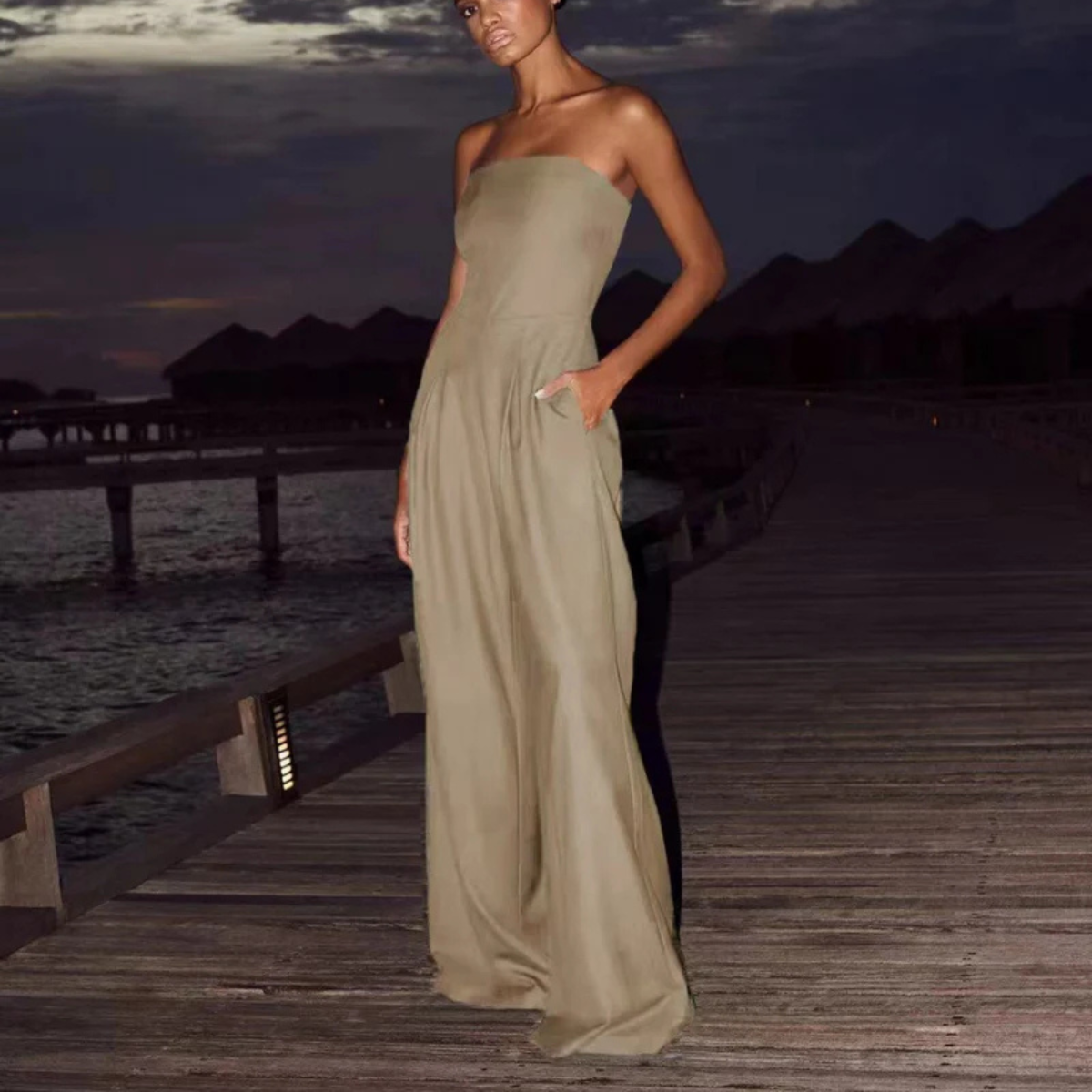 Lunéa | Chic Strapless Viral Jumpsuit