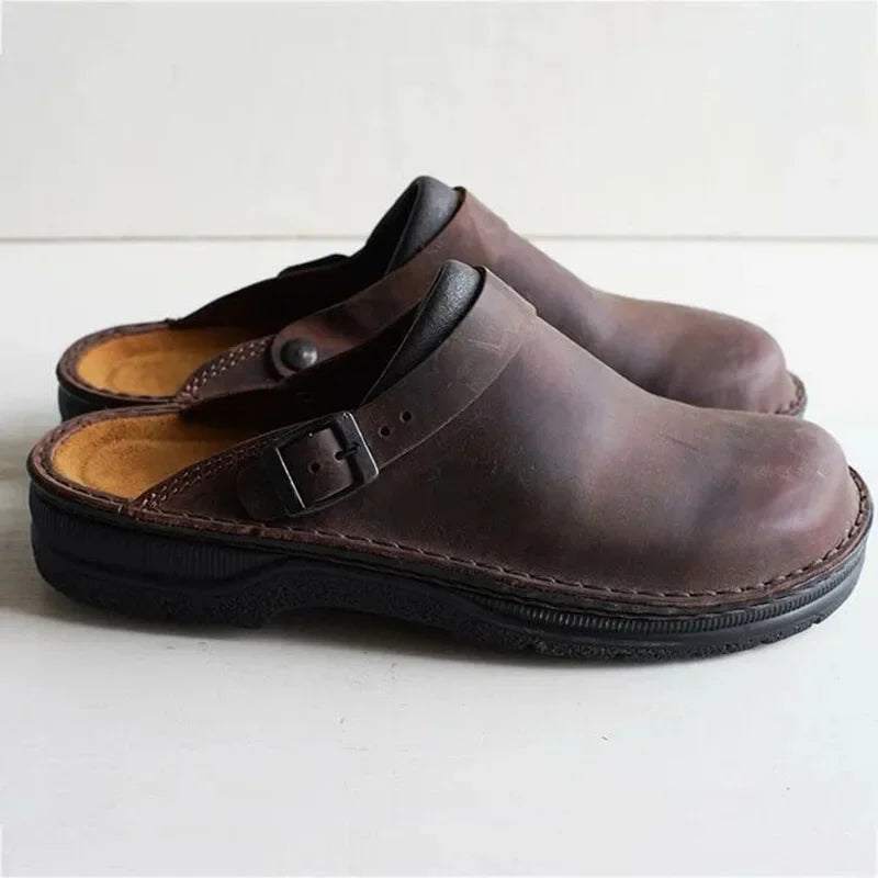 Alex – Men's Leather Slippers with Maximum Comfort