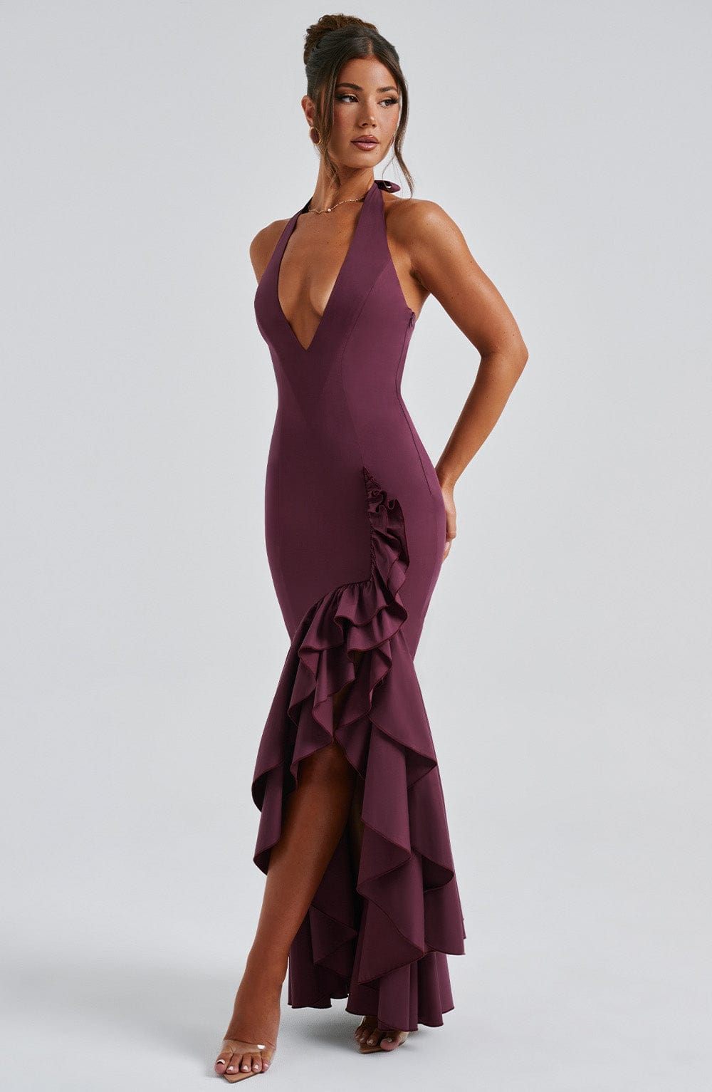 Veronique | Bold Cherry Maxi Dress