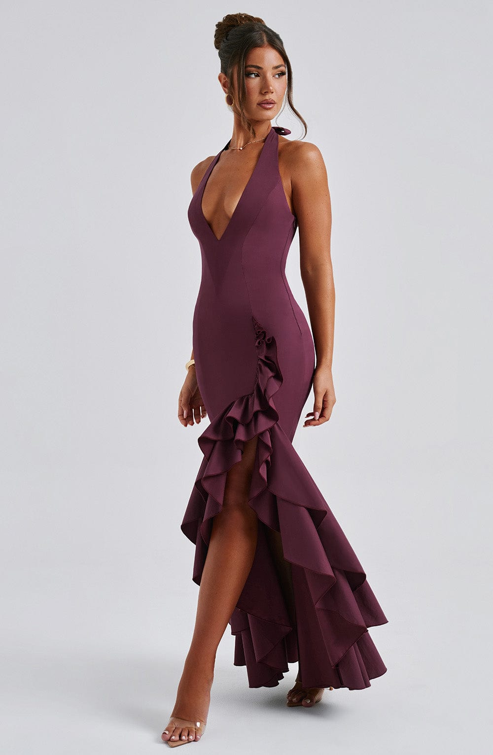 Veronique | Bold Cherry Maxi Dress