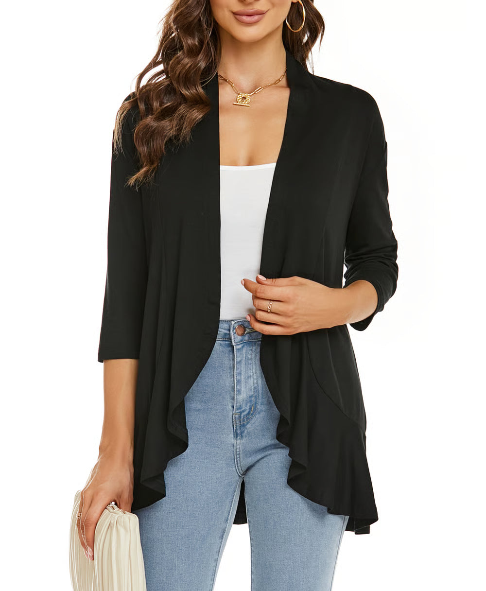 Women's Casual Lightweight Open Front