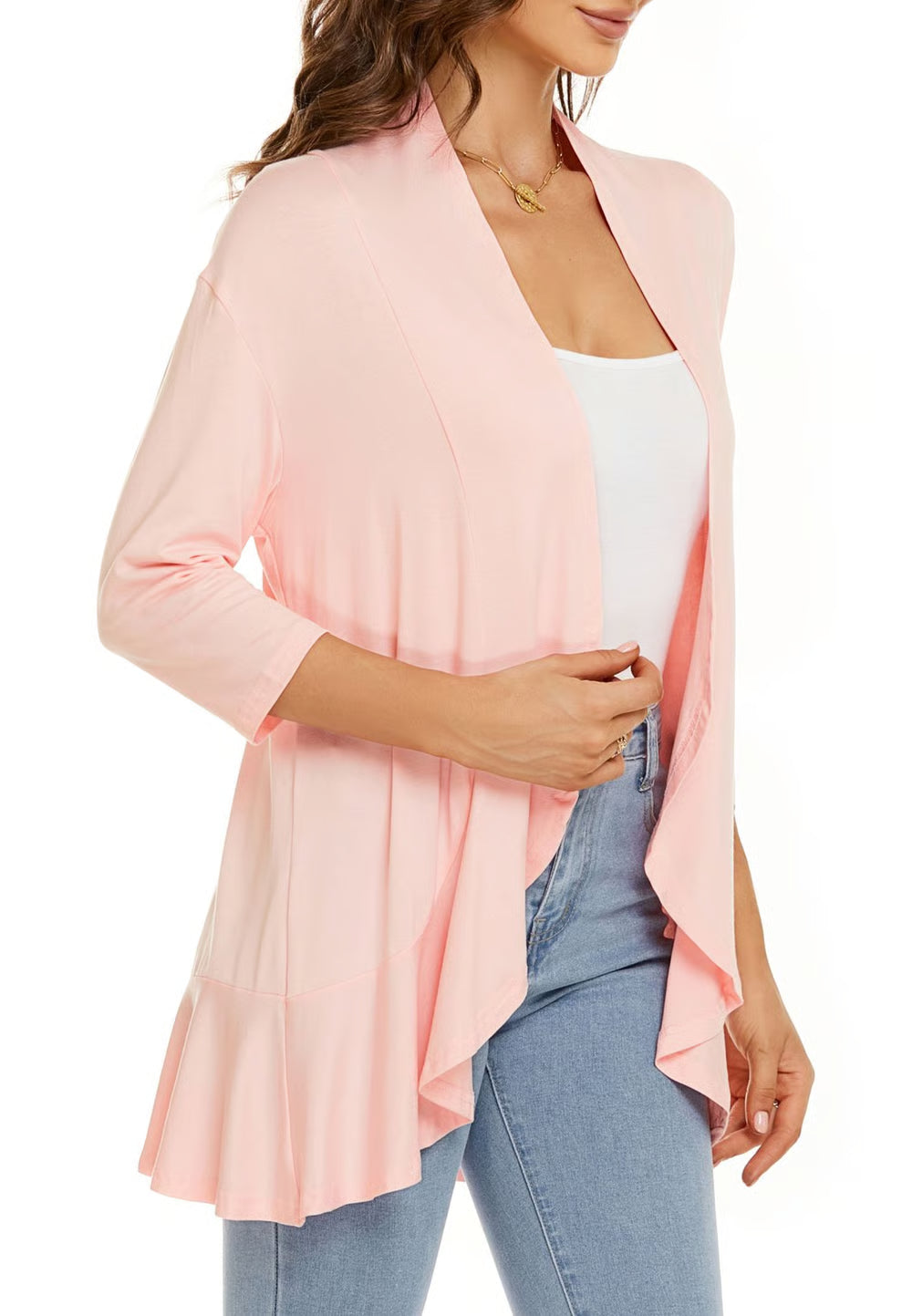 Women's Casual Lightweight Open Front