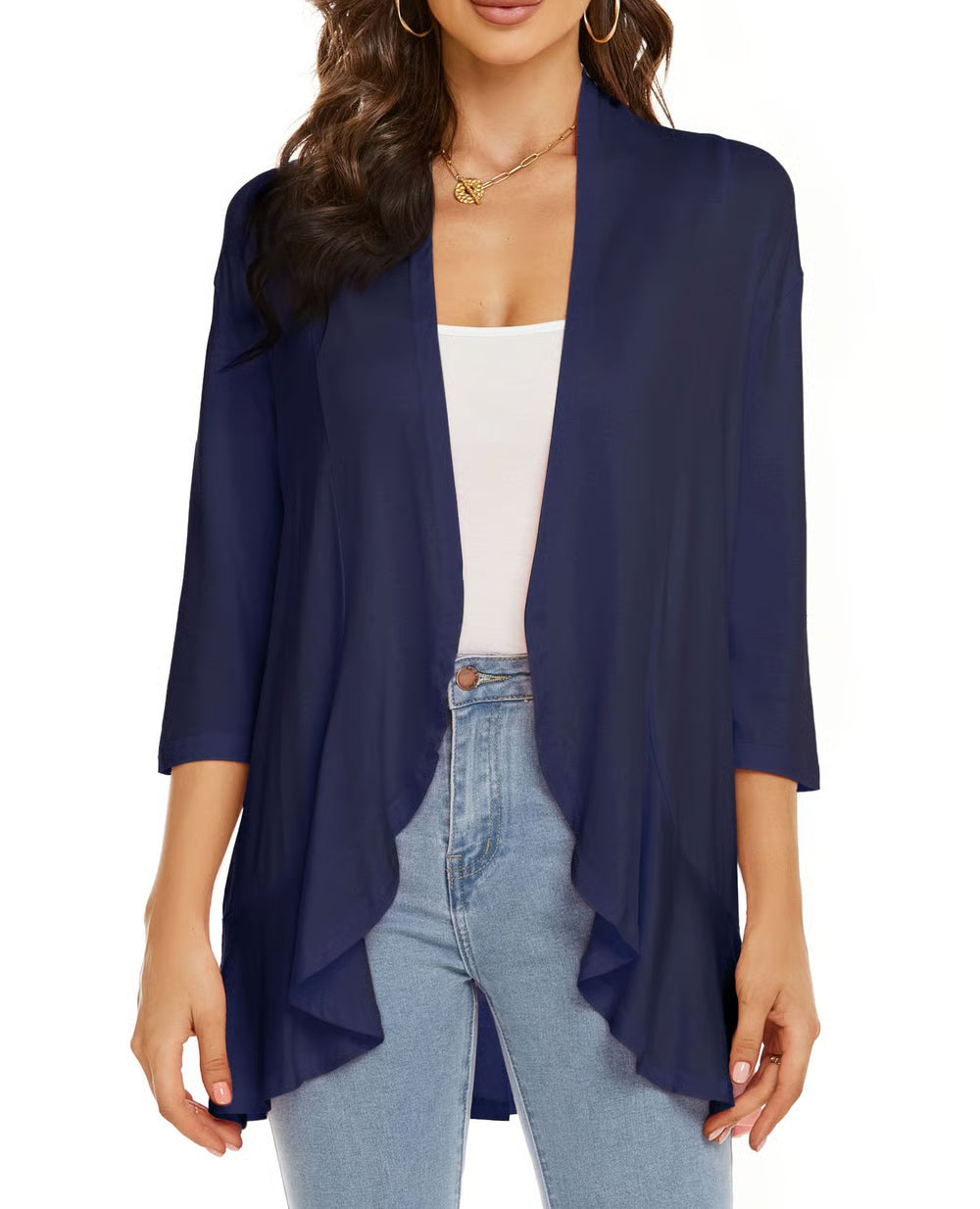 Women's Casual Lightweight Open Front