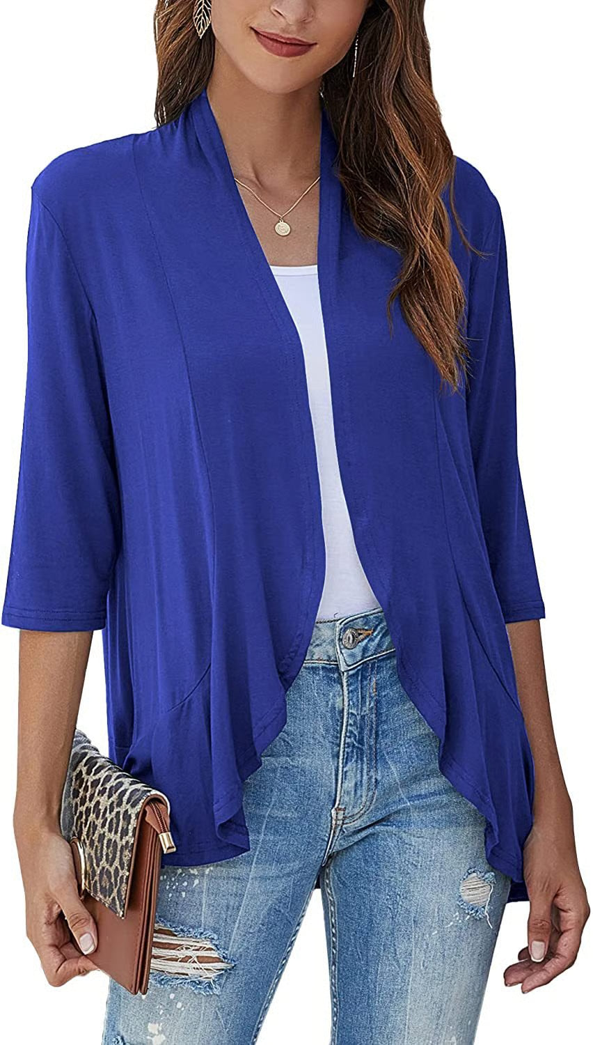 Women's Casual Lightweight Open Front