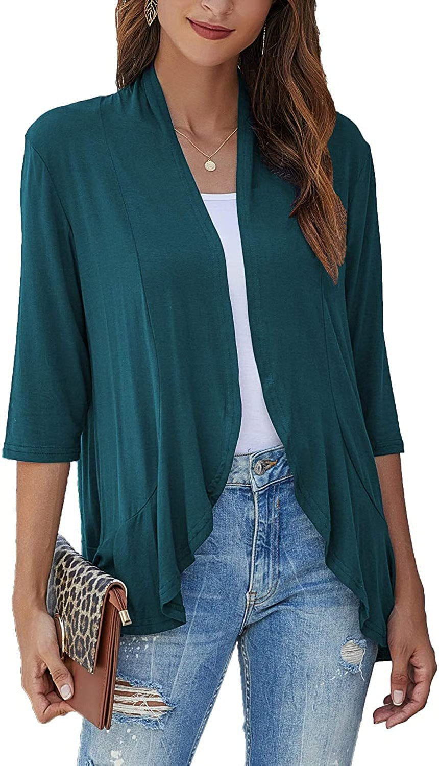 Women's Casual Lightweight Open Front