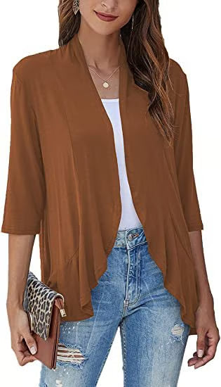 Women's Casual Lightweight Open Front