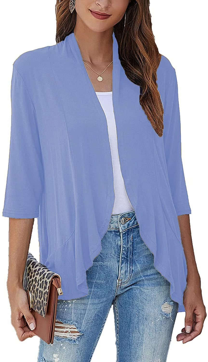 Women's Casual Lightweight Open Front