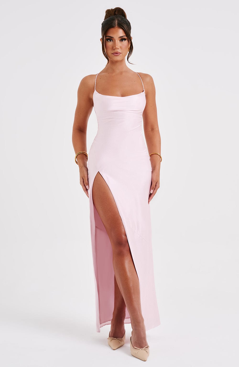 Misha | Soft Blush Maxi Dress